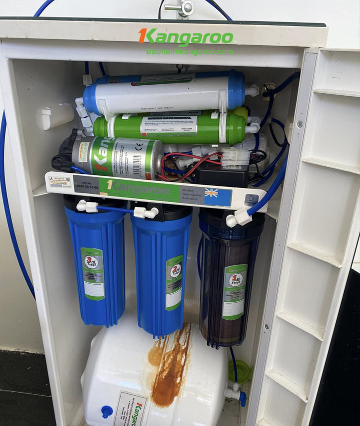 Máy lọc nước kangaroo bị rò nước